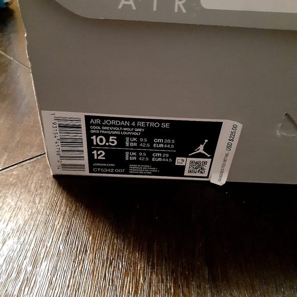 Jordan 4 se "neon" size 10.5 - Picture 4 of 7